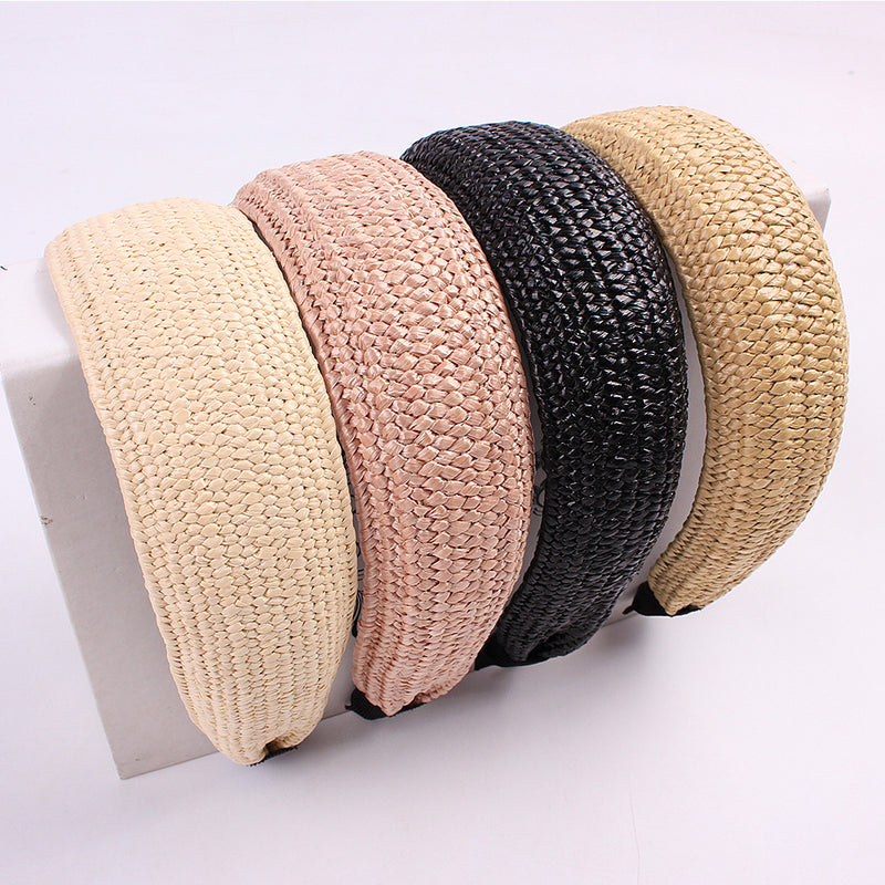 solid color knotted headband, view 10 - MRSLM