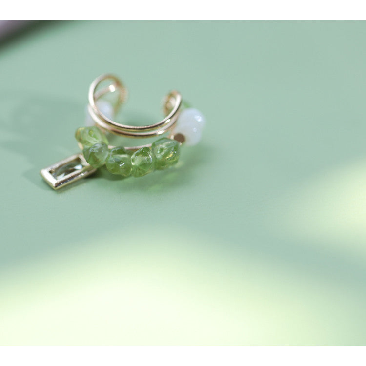 single flower tassel earring, view 6 - MRSLM