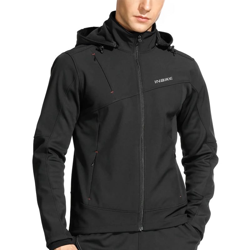 men's hooded cycling windbreaker, view 3 - MRSLM