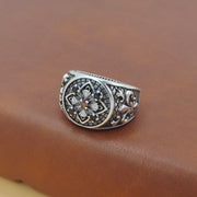 men's sterling silver cross ring - MRSLM