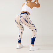 Seamless tie-dye yoga pants, view 4 - MRSLM