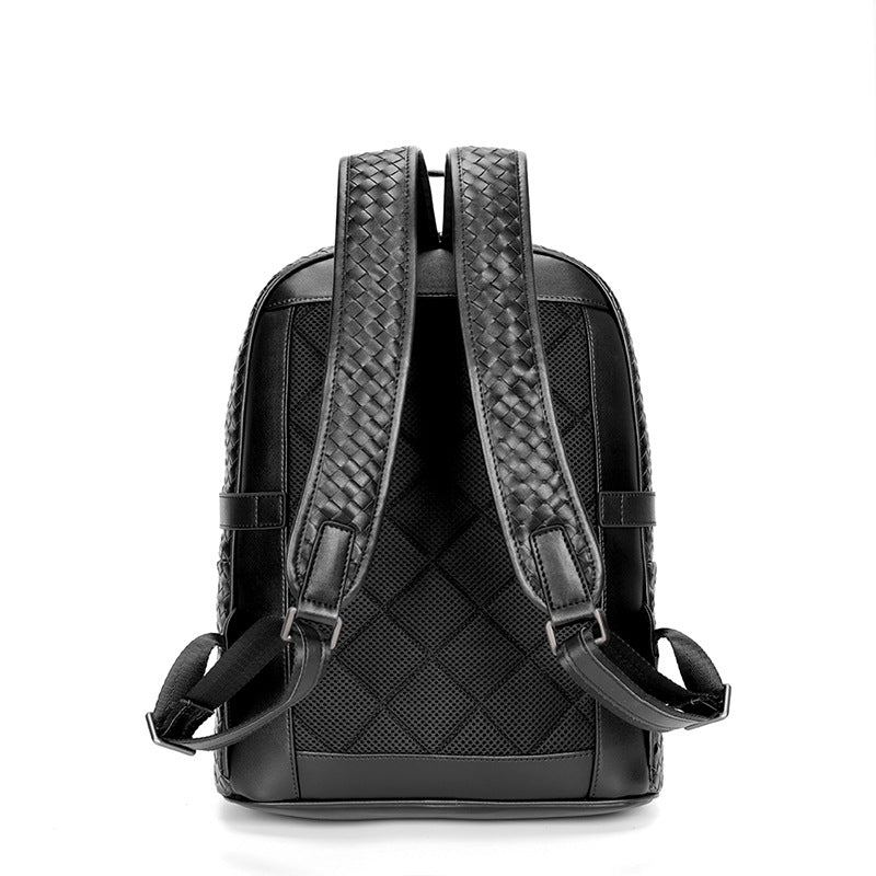 braided men's leather backpack, view 5 - MRSLM