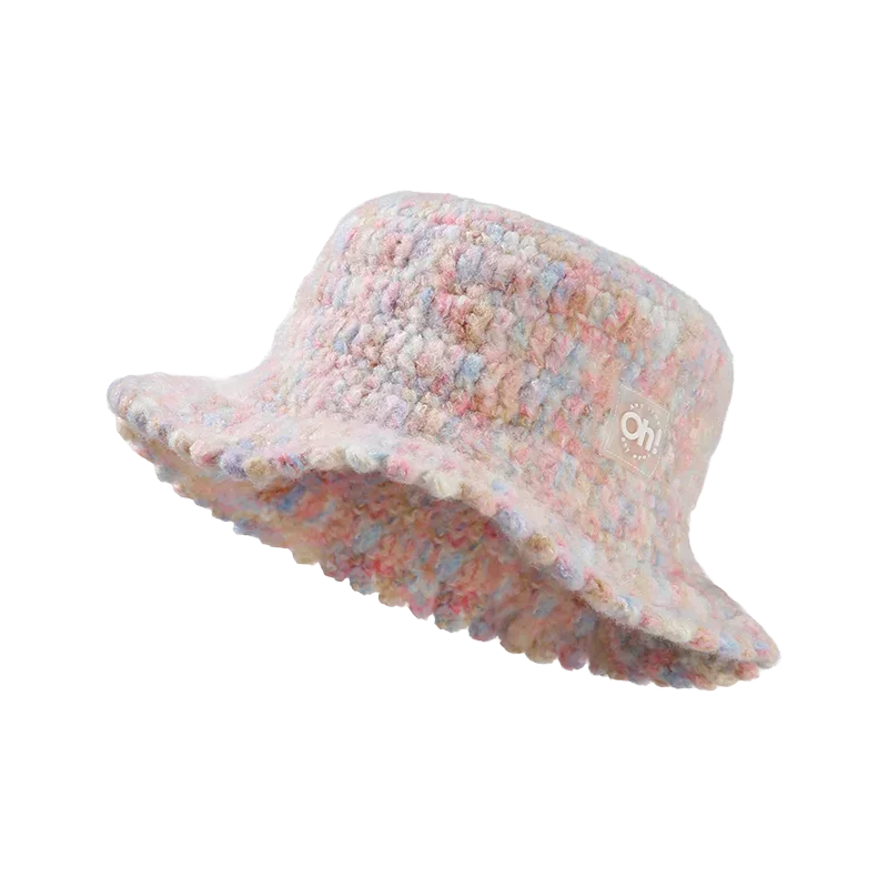 rainbow knitted wool blend beanie, view 2 - MRSLM