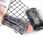 women's warm half finger knitted gloves, view 7 - MRSLM