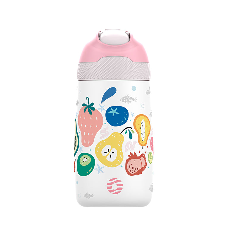 children's insulated water bottle with straw, view 5 - MRSLM