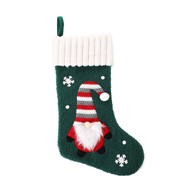 embroidered christmas stocking gift bag, view 10 - MRSLM