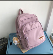 women's multi-layer nylon school backpack, view 9 - MRSLM
