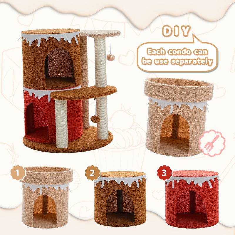 multi-level cat tree tower, view 8 - MRSLM