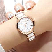 ladies' ceramic strap quartz watch, view 5 - MRSLM