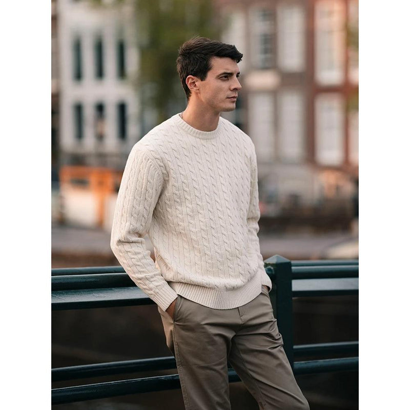 men's oversized cable knit sweater, view 6 - MRSLM
