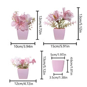 artificial flower bonsai with vase, view 3 - MRSLM