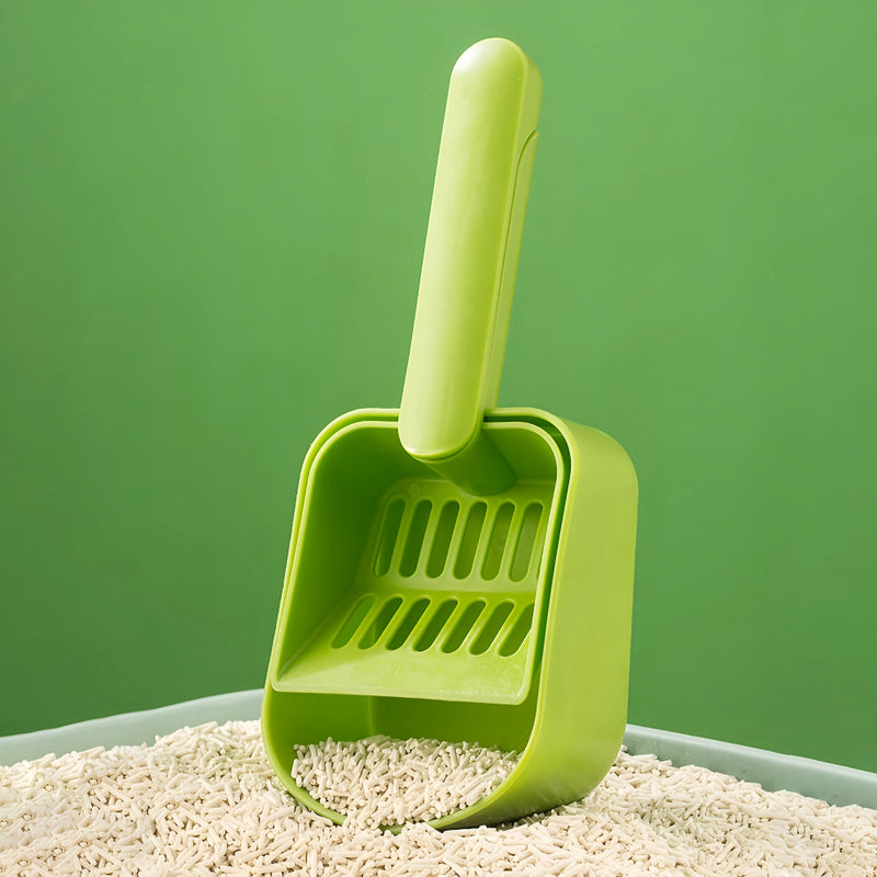 plastic cat litter scoop with self-cleaning base, view 6 - MRSLM