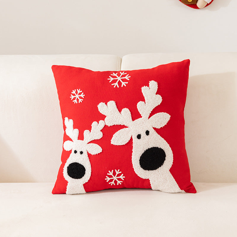 Embroidered Christmas pillow cover, view 5 - MRSLM