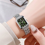 square watch with gold alloy strap, view 5 - MRSLM