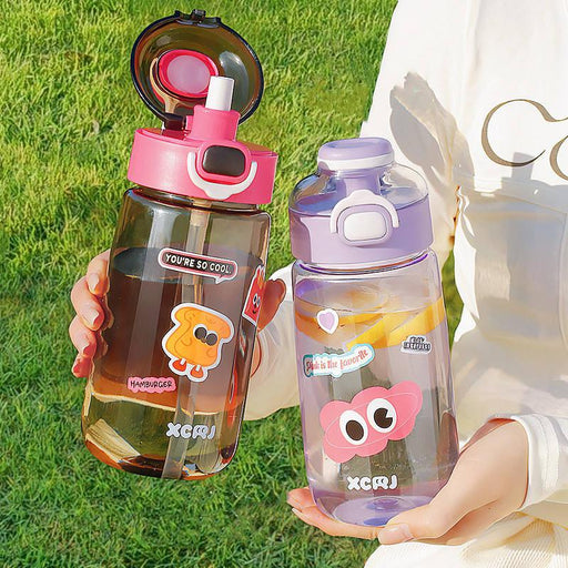 700ml plastic water bottle with straw - MRSLM