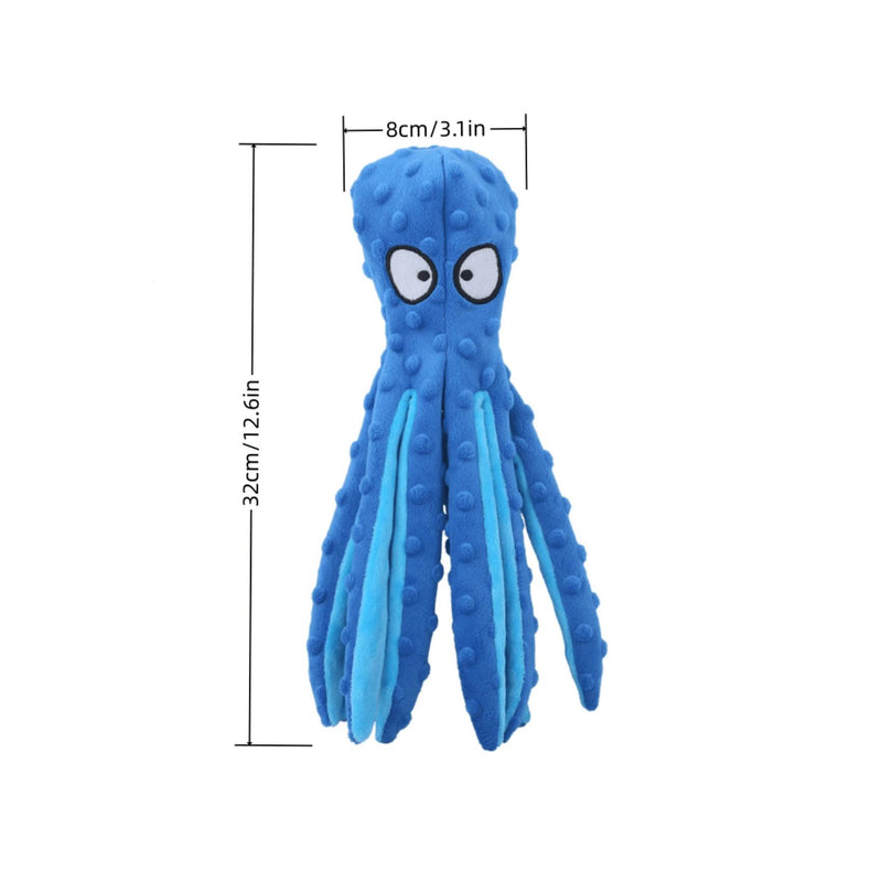 octopus plush squeak toy for dogs, view 10 - MRSLM