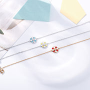 sun flower 925 silver bracelet, view 4 - MRSLM