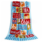 Large printed microfiber beach towel, view 6 - MRSLM