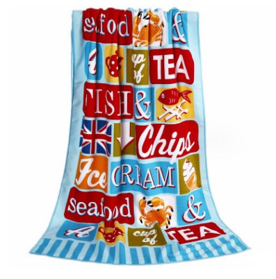Large printed microfiber beach towel, view 6 - MRSLM