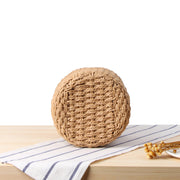 hand-made straw bucket bag, view 6 - MRSLM