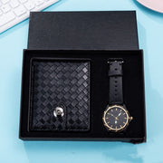 Men's quartz watch and leather wallet gift set - MRSLM