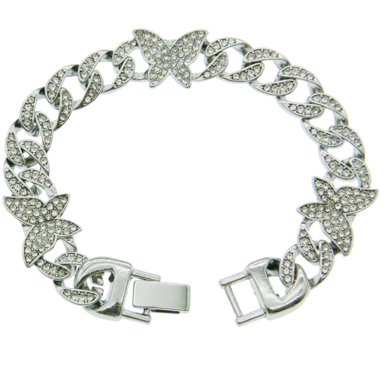 butterfly Cuban chain necklace, view 6 - MRSLM