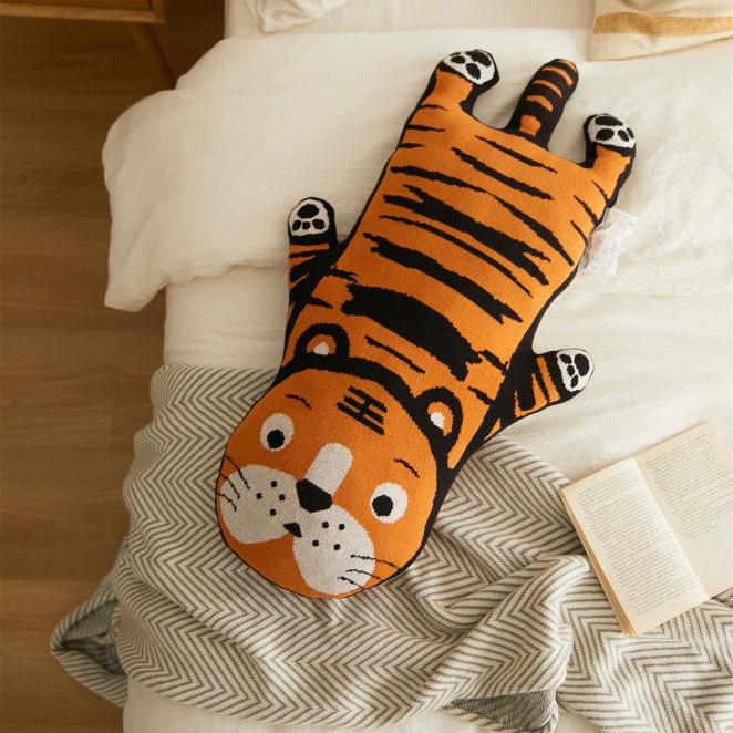 knitted tiger cushion - MRSLM