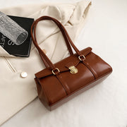 retro PU tote bag for women, view 4 - MRSLM
