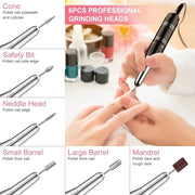 rose gold rechargeable nail drill, view 6 - MRSLM
