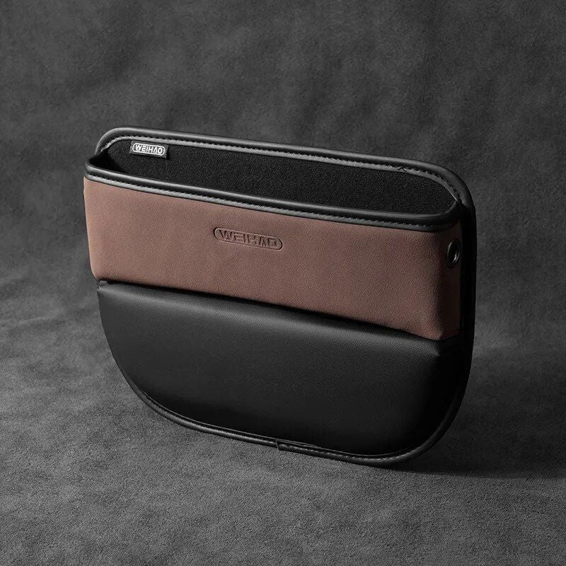 luxe car seat gap organizer PU leather, view 3 - MRSLM