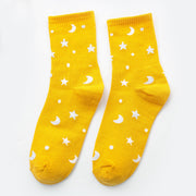 moon and star silver silk socks, view 5 - MRSLM