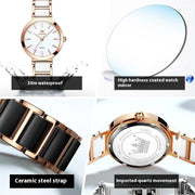 women's rose gold quartz watch, view 2 - MRSLM