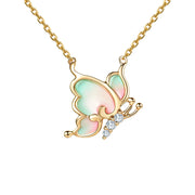 silver gemstone pendant necklace, view 5 - MRSLM
