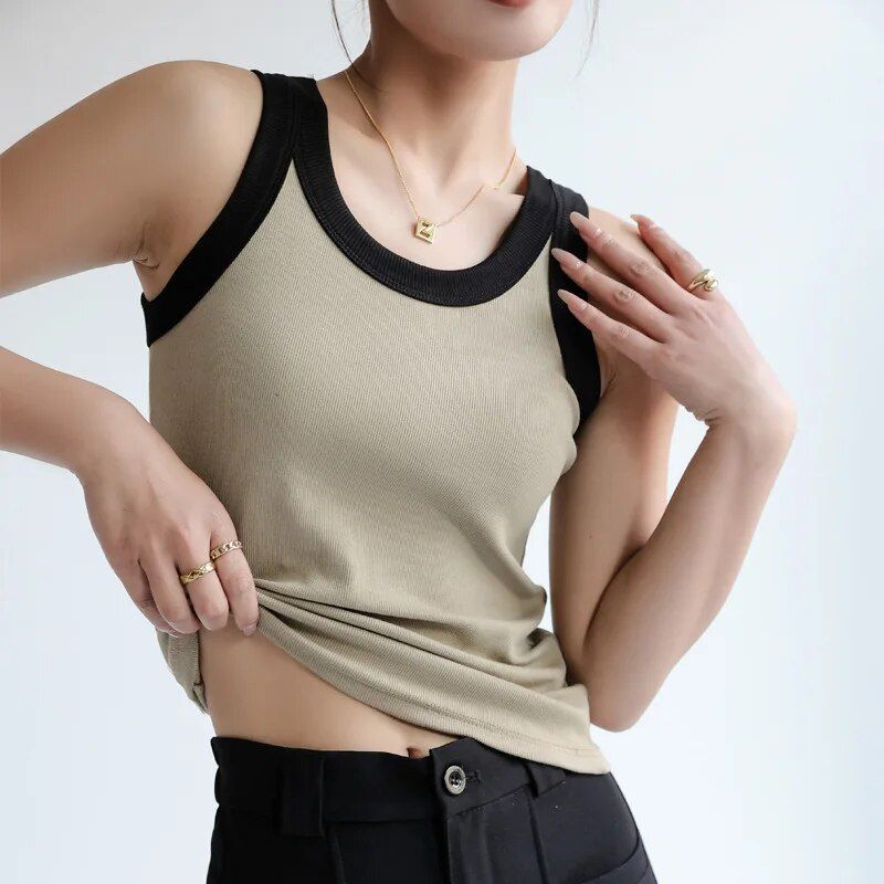 Knitted Ribbed Camisole for Women