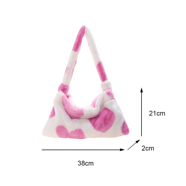 plush shoulder handbag, view 21 - MRSLM