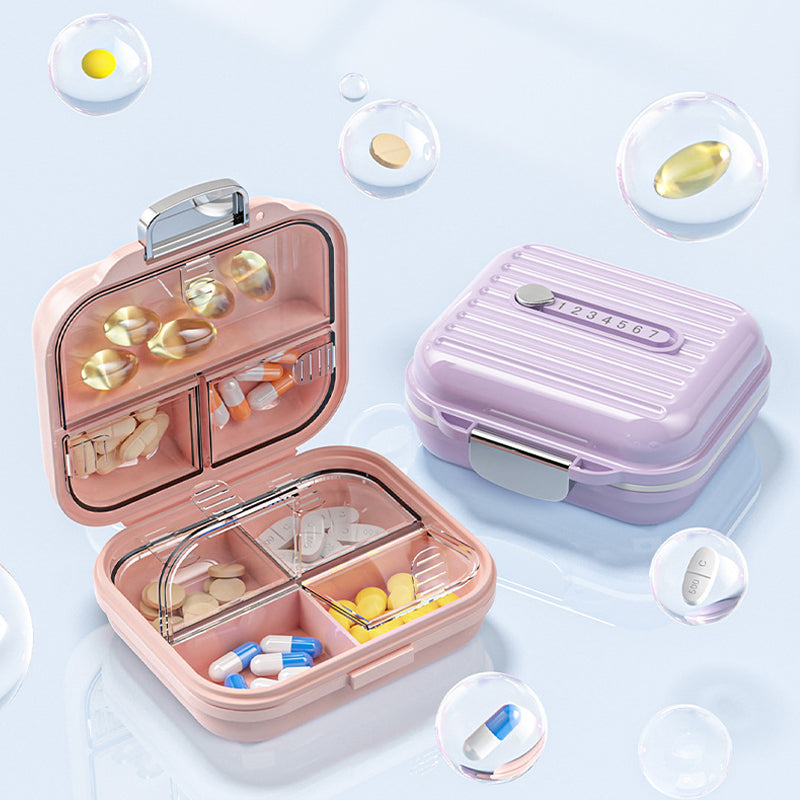 portable waterproof weekly pill organizer, view 10 - MRSLM