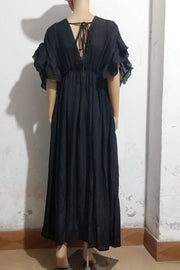Solid color beach cover-up long dress, view 7 - MRSLM