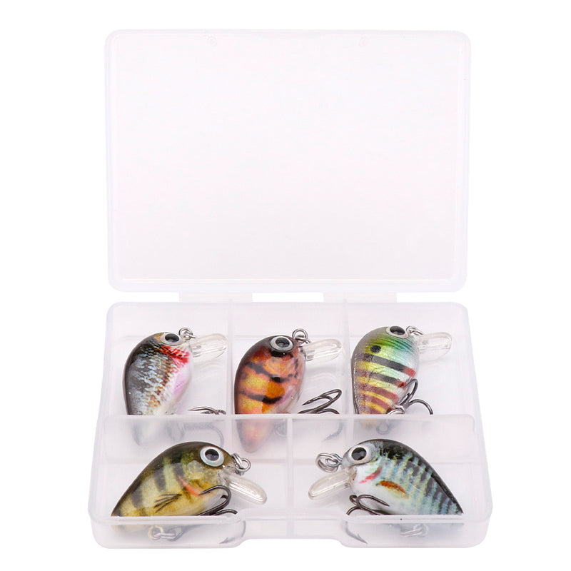5pcs mini bass fishing lure set, view 5 - MRSLM