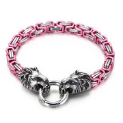 lion head king chain titanium steel bracelet, view 6 - MRSLM