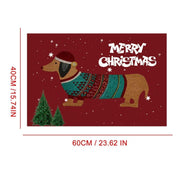 Christmas dachshund non-slip doormat, view 4 - MRSLM