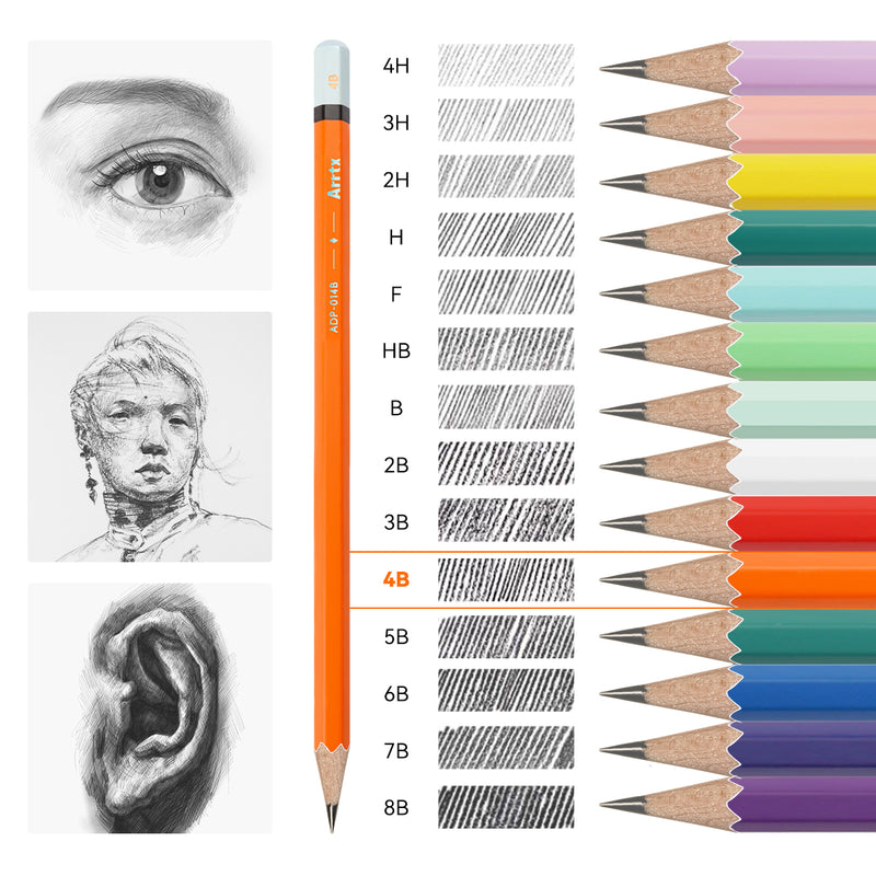 14-pack sketching pencil set, view 7 - MRSLM