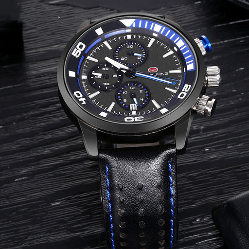 men's three-eye sports quartz watch - MRSLM