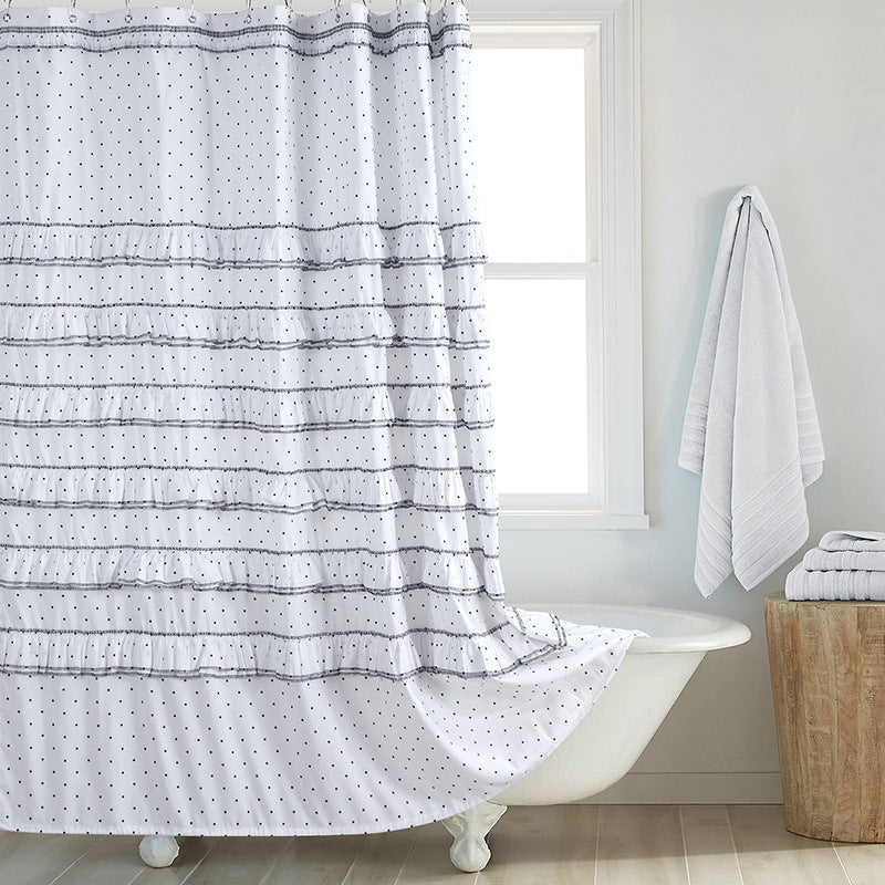 thickened polyester shower curtain, view 6 - MRSLM