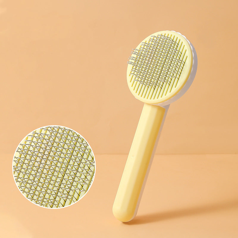 pet hair removal grooming brush, view 2 - MRSLM