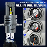 h4 led headlight bulbs, view 3 - MRSLM