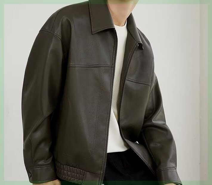 men's hooded motorcycle leather jacket, view 7 - MRSLM