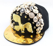 skull leopard head rivet baseball cap, view 11 - MRSLM