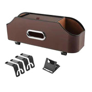 PU leather car seat back organizer, view 8 - MRSLM
