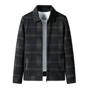 mens turn-down collar plaid coat, view 5 - MRSLM