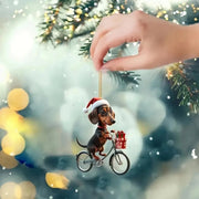 acrylic dachshund car hanging ornament, view 2 - MRSLM